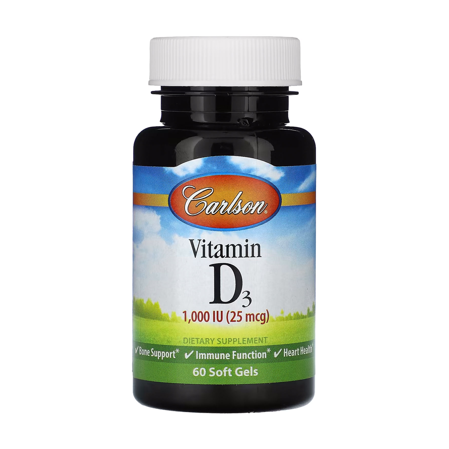 Вітамін Д3 Carlson Labs Vitamin D3 1000 МО, 25 мкг, 60 гелевих капсул